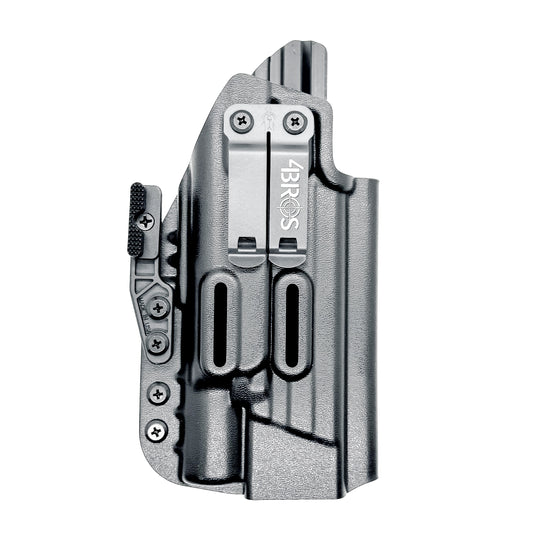 Inside Waistband Holster fits the Smith & Wesson SPEC Series M&P 9 Metal M2.0 & X300U in black with monoblock and modwing.