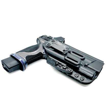 Inside Waistband Holster fits the Smith & Wesson SPEC Series M&P 9 Metal M2.0 & X300U in black with monoblock and modwing.