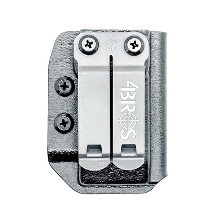 Black Kydex IWB Inside Waistband magazine holster or pouch for the S&W Shield X from Four Brothers Holsters. 4BROS Magazine carriers are made in the USA!