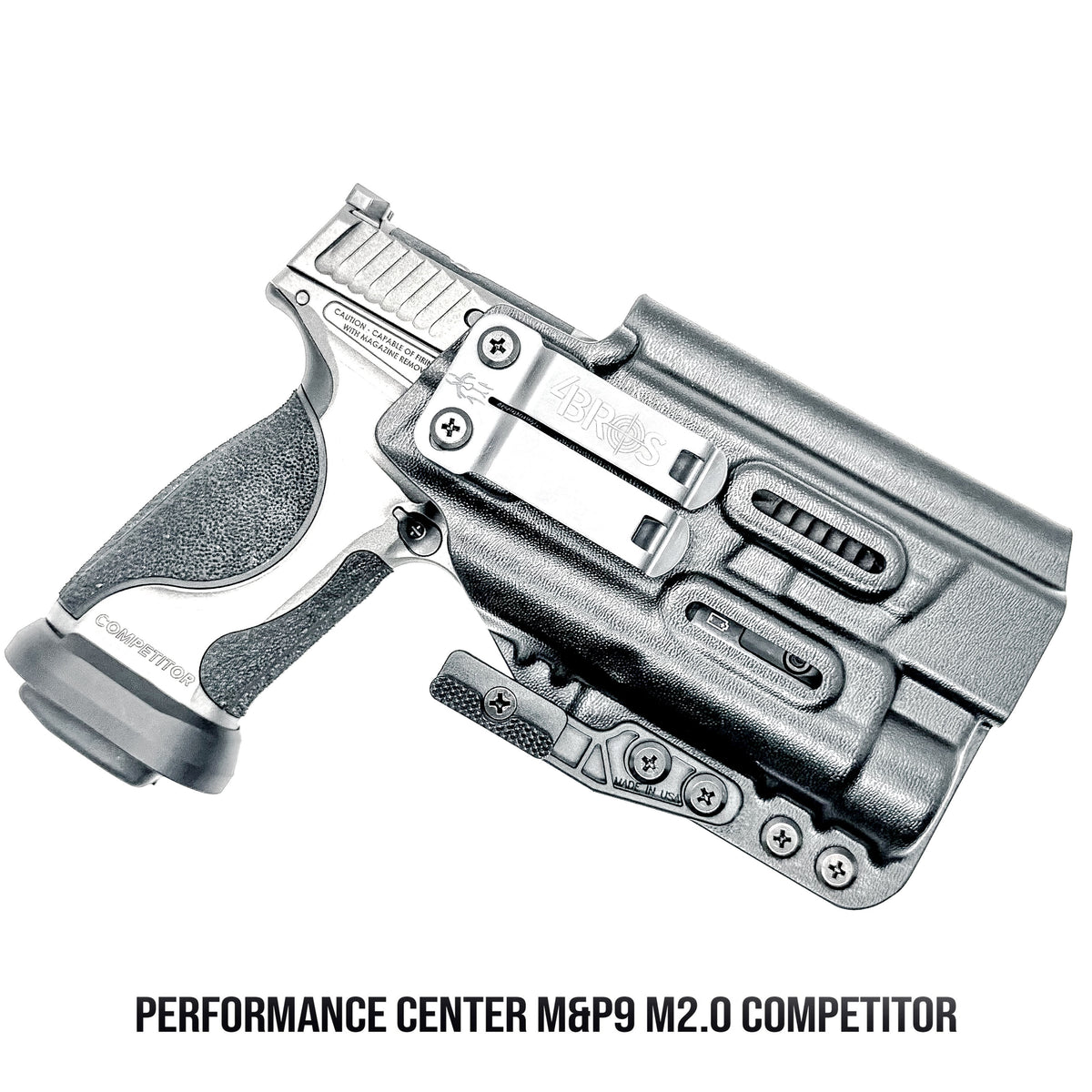 Smith & Wesson M&P M2.0 Metal HD & Competitor and Streamlight TLR-1 HL Inside Waistband IWB holster with adjustable retention and optic compatibility.