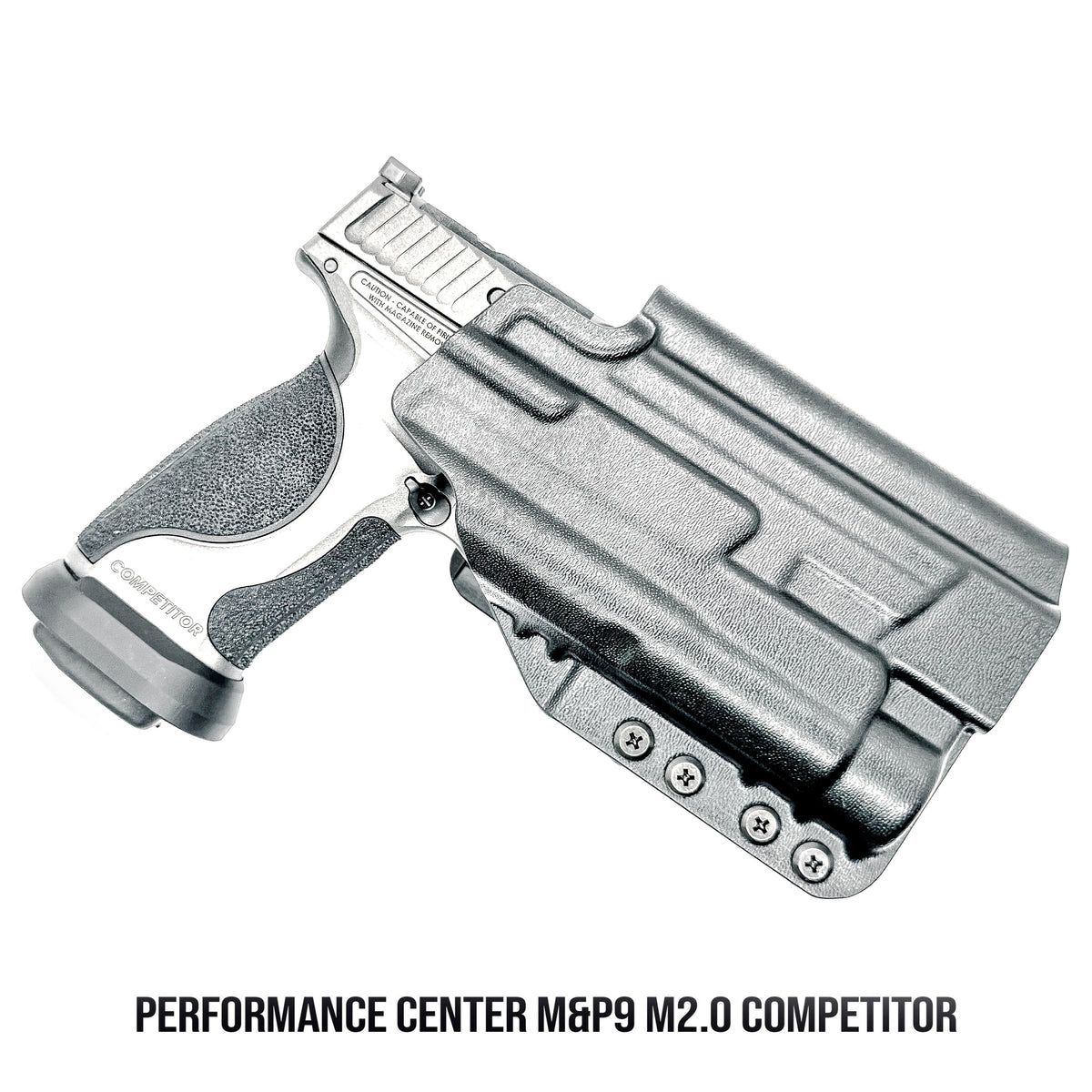 Smith & Wesson M&P M2.0 Metal HD/Competitor and Streamlight TLR-1 HL or TLR-1 HP Outside Waistband OWB holster with adjustable retention and optic compatibility.