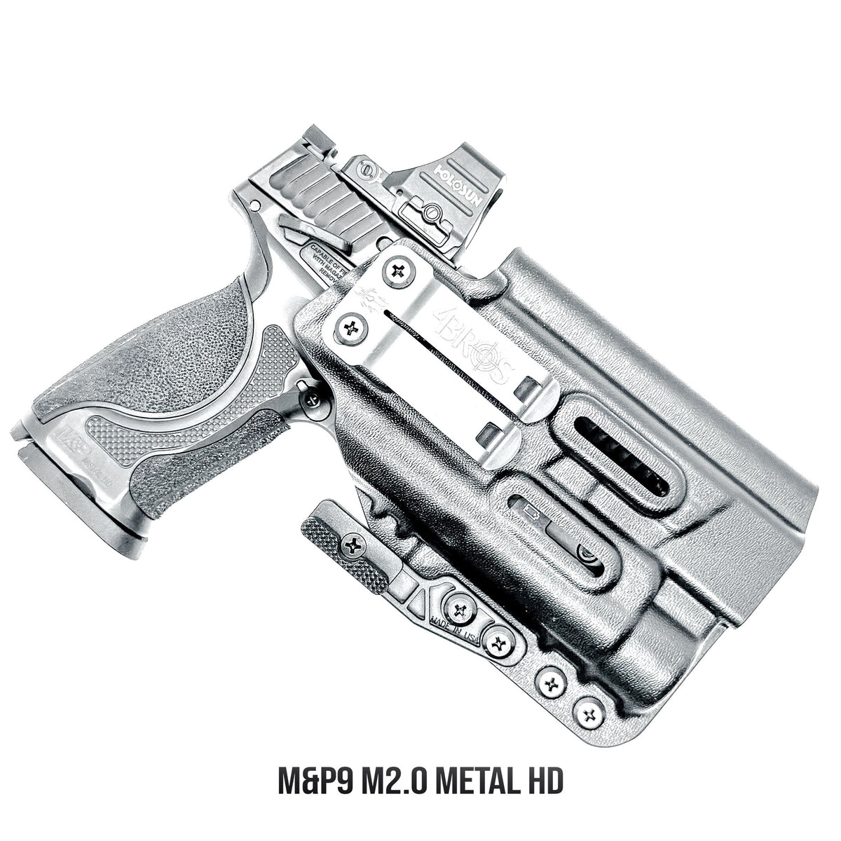 Smith & Wesson M&P M2.0 Metal HD & Competitor and Streamlight TLR-1 HL Inside Waistband IWB holster with adjustable retention and optic compatibility.