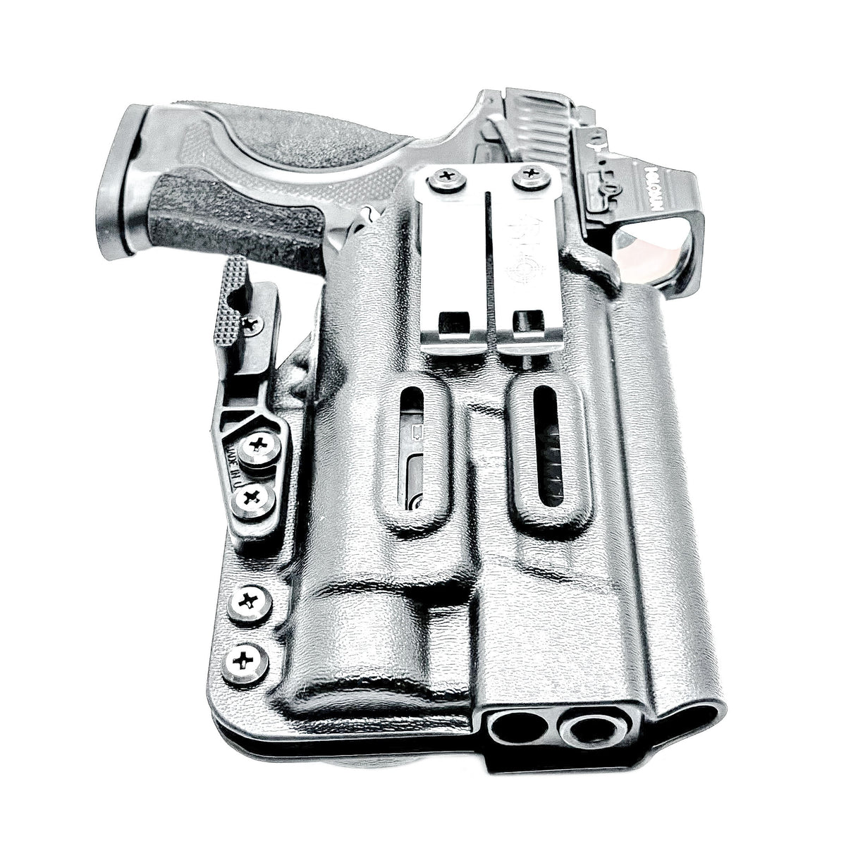 Smith & Wesson M&P M2.0 Metal HD & Competitor and Streamlight TLR-1 HL Inside Waistband IWB holster with adjustable retention and optic compatibility.