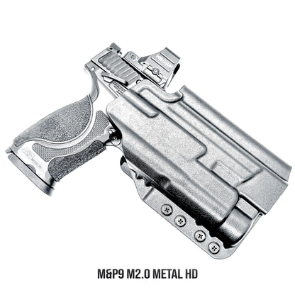 Smith & Wesson M&P M2.0 Metal HD/Competitor and Streamlight TLR-1 HL or TLR-1 HP Outside Waistband OWB holster with adjustable retention and optic compatibility.