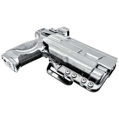 Smith & Wesson M&P M2.0 Metal HD/Competitor and Streamlight TLR-1 HL or TLR-1 HP Outside Waistband OWB holster with adjustable retention and optic compatibility.