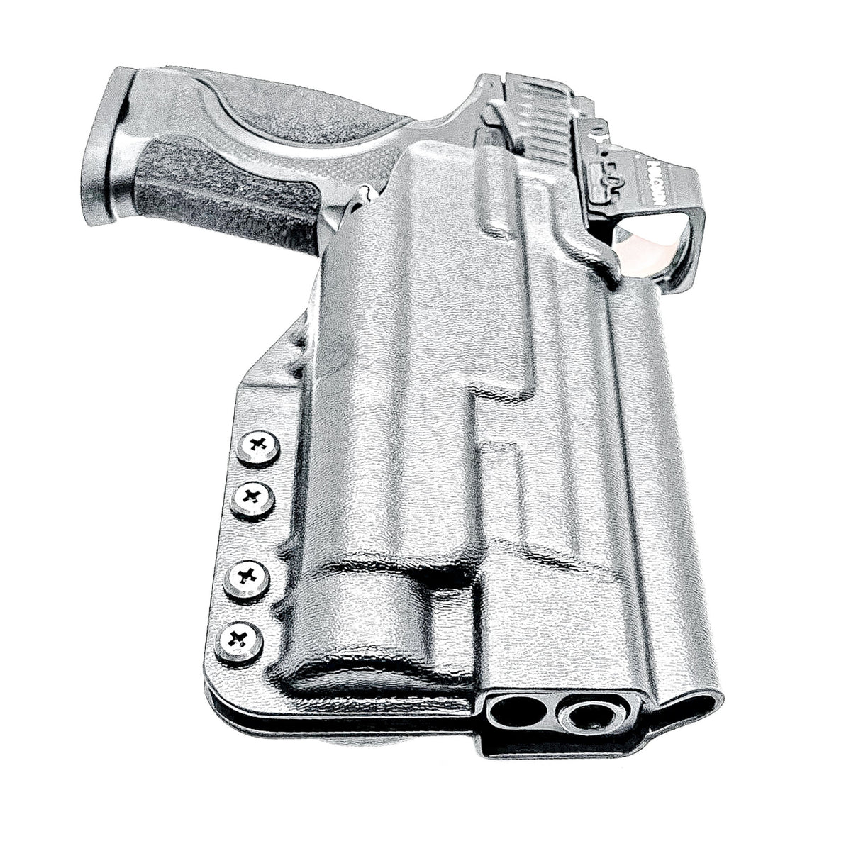Smith & Wesson M&P M2.0 Metal HD/Competitor and Streamlight TLR-1 HL or TLR-1 HP Outside Waistband OWB holster with adjustable retention and optic compatibility.
