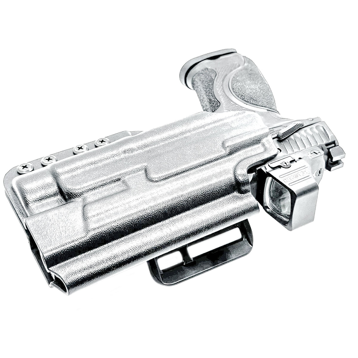Smith & Wesson M&P M2.0 Metal HD/Competitor and Streamlight TLR-1 HL or TLR-1 HP Outside Waistband OWB holster with adjustable retention and optic compatibility.