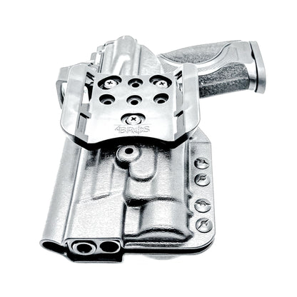 Smith & Wesson M&P M2.0 Metal HD/Competitor and Streamlight TLR-1 HL or TLR-1 HP Outside Waistband OWB holster with adjustable retention and optic compatibility.