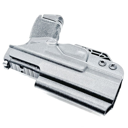 Durable IWB holster for Springfield Armory Hellcat® 3″ Micro-Compact OSP™ .380 ACP Handgun. Adjustable retention, red dot compatible, and made in the USA