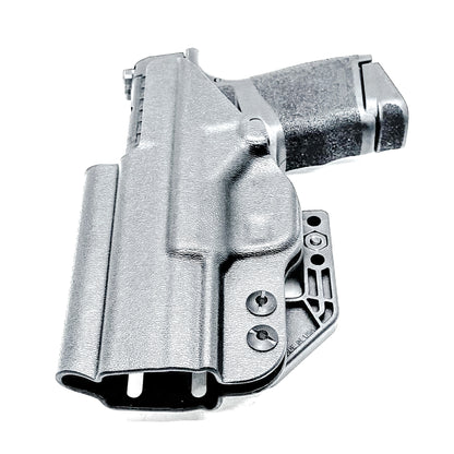 Durable IWB holster for Springfield Armory Hellcat® 3″ Micro-Compact OSP™ .380 ACP Handgun. Adjustable retention, red dot compatible, and made in the USA