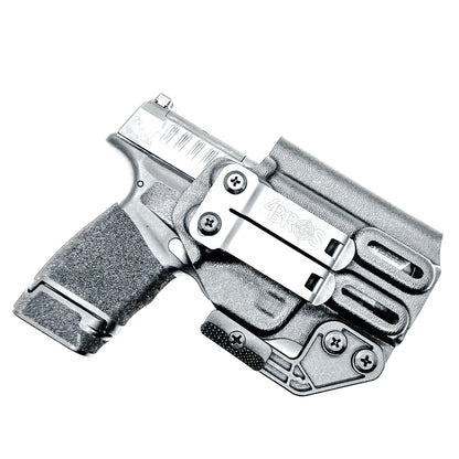 Black Kydex Inside Waistband Holster for the Springfield Hellcat with Monoblock and Modwing