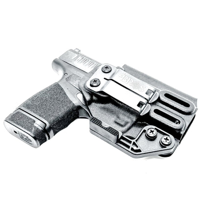 Black Kydex Inside Waistband Holster for the Springfield Hellcat with Monoblock and Modwing