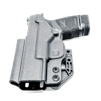 Black Kydex Inside Waistband Holster for the Springfield Hellcat with Monoblock and Modwing