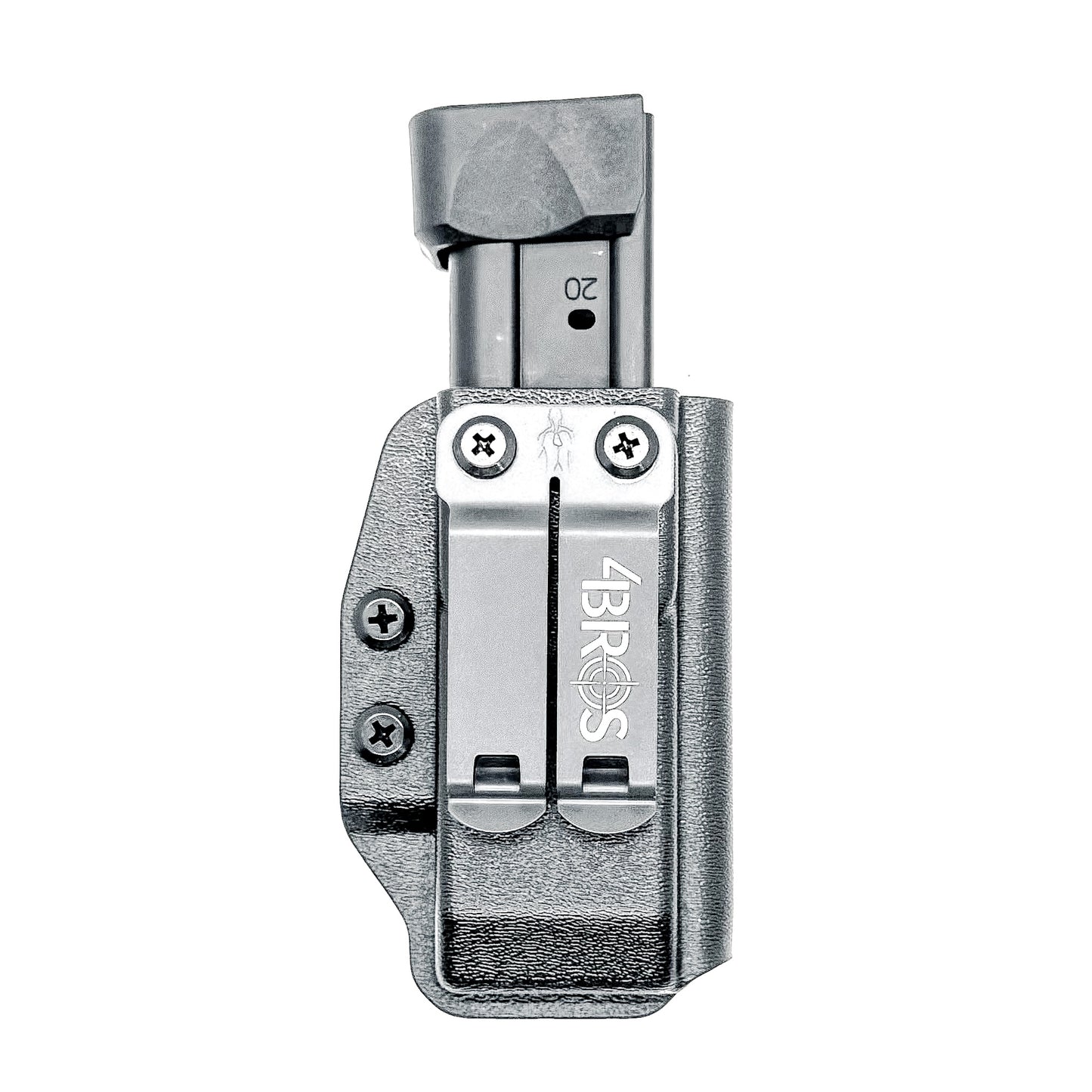 Kydex IWB AIWB appendix inside waistband magazine pouch carrier or holster for the Springfield Armory Prodigy, shop Four Brothers Holsters