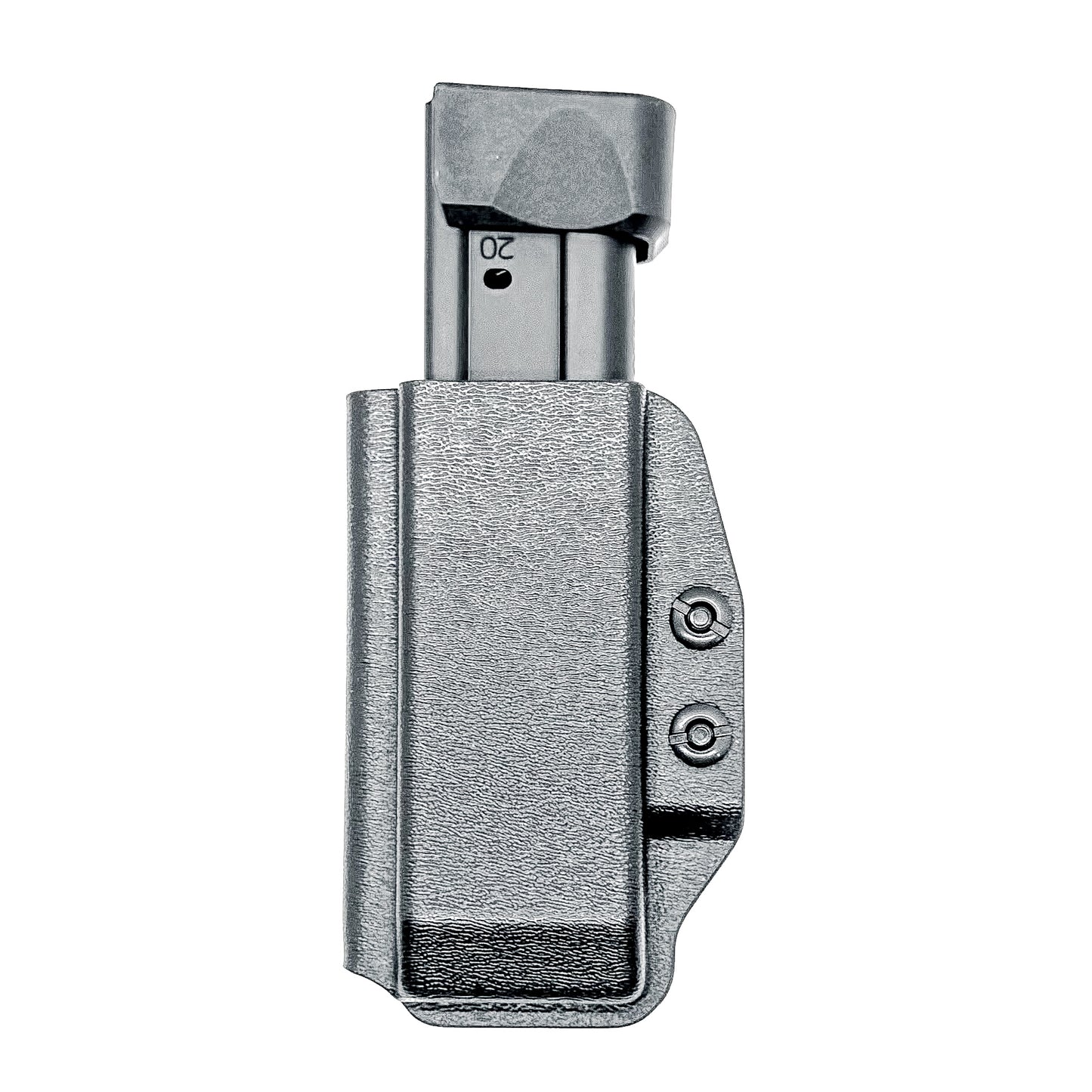 Kydex IWB AIWB appendix inside waistband magazine pouch carrier or holster for the Springfield Armory Prodigy, shop Four Brothers Holsters