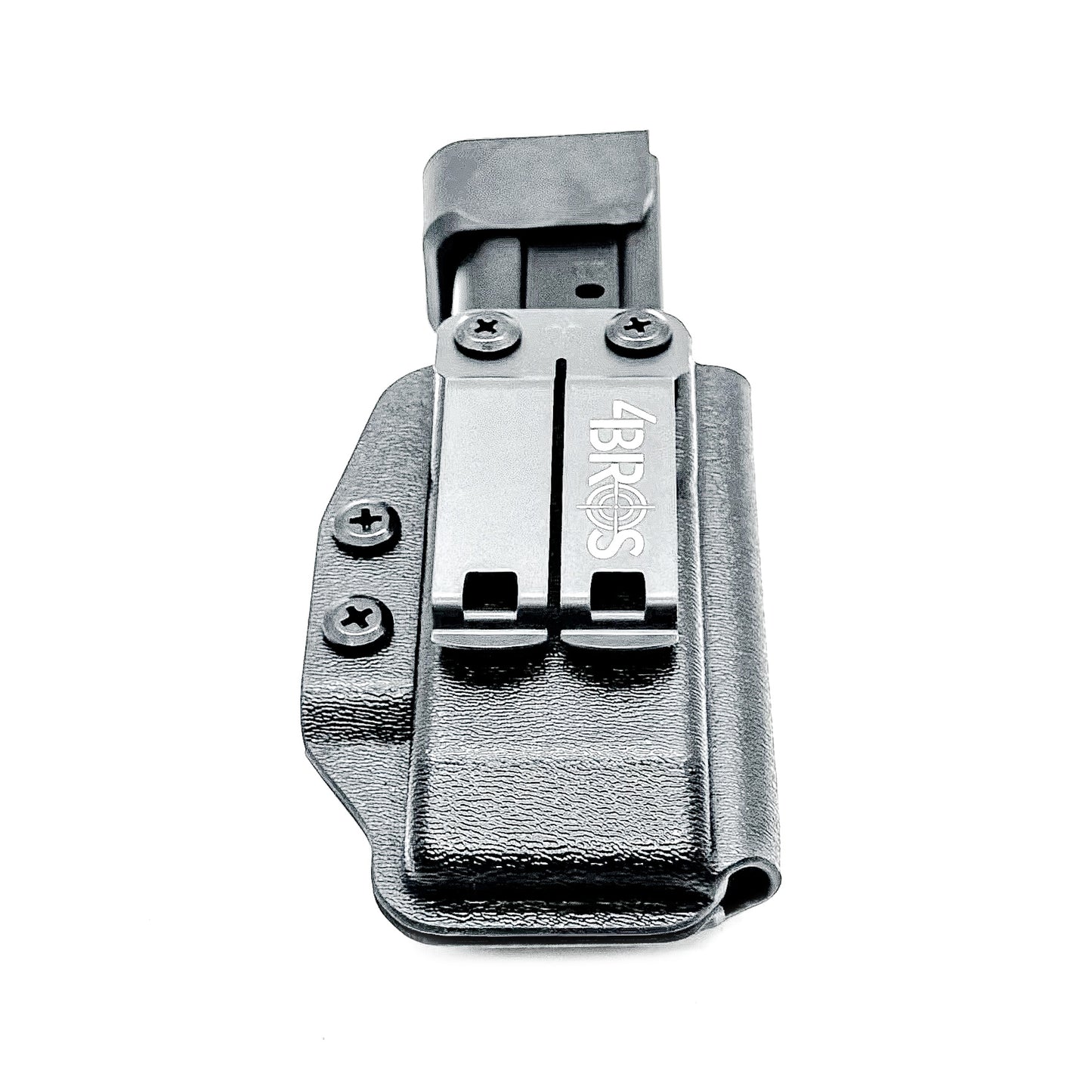 Kydex IWB AIWB appendix inside waistband magazine pouch carrier or holster for the Springfield Armory Prodigy, shop Four Brothers Holsters