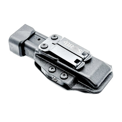 Kydex IWB AIWB appendix inside waistband magazine pouch carrier or holster for the Springfield Armory Prodigy, shop Four Brothers Holsters