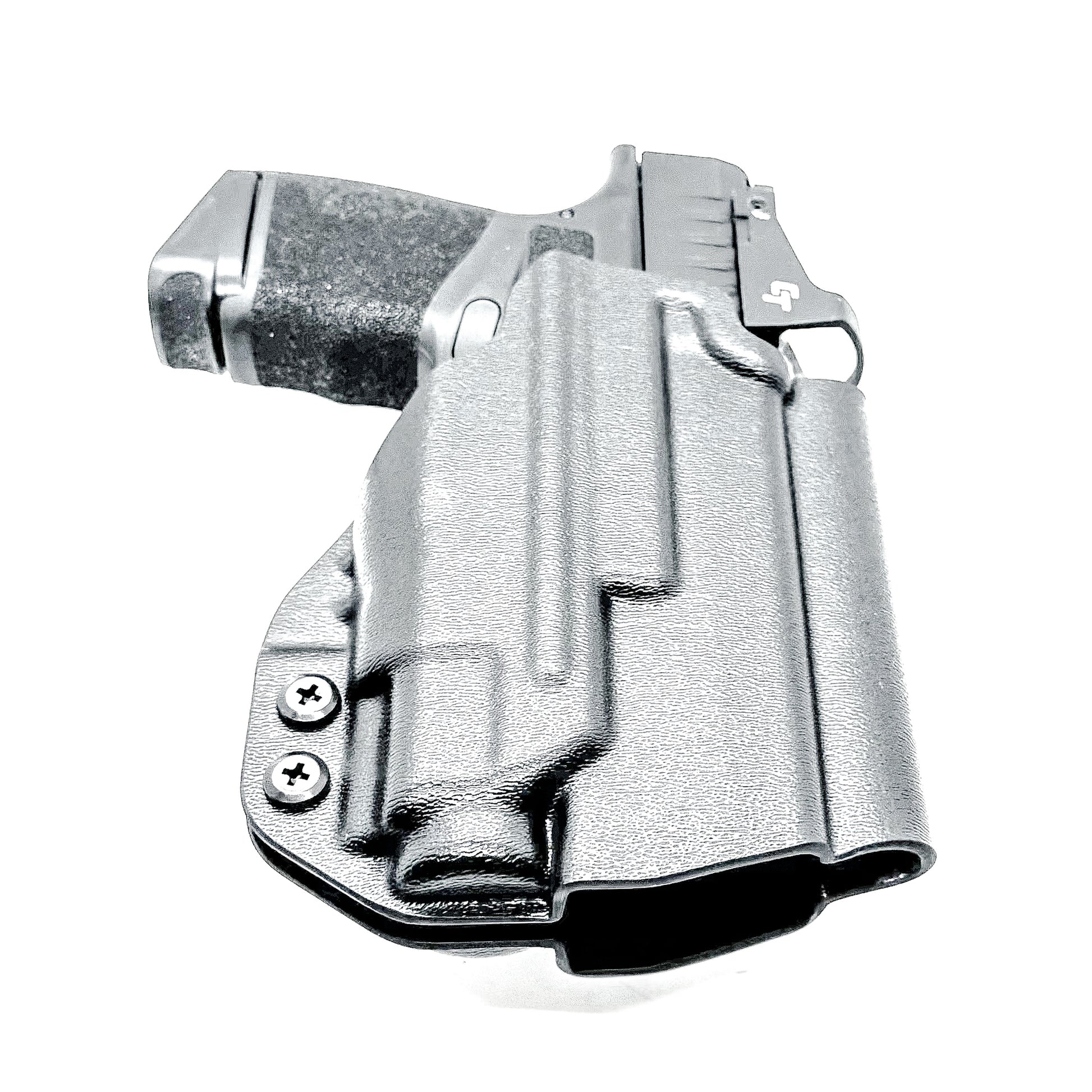 Outside Waistband Kydex Holster for the Springfield Hellcat Micro Compact  & Streamlight TLR-8 Sub from Four Brothers Holsters.