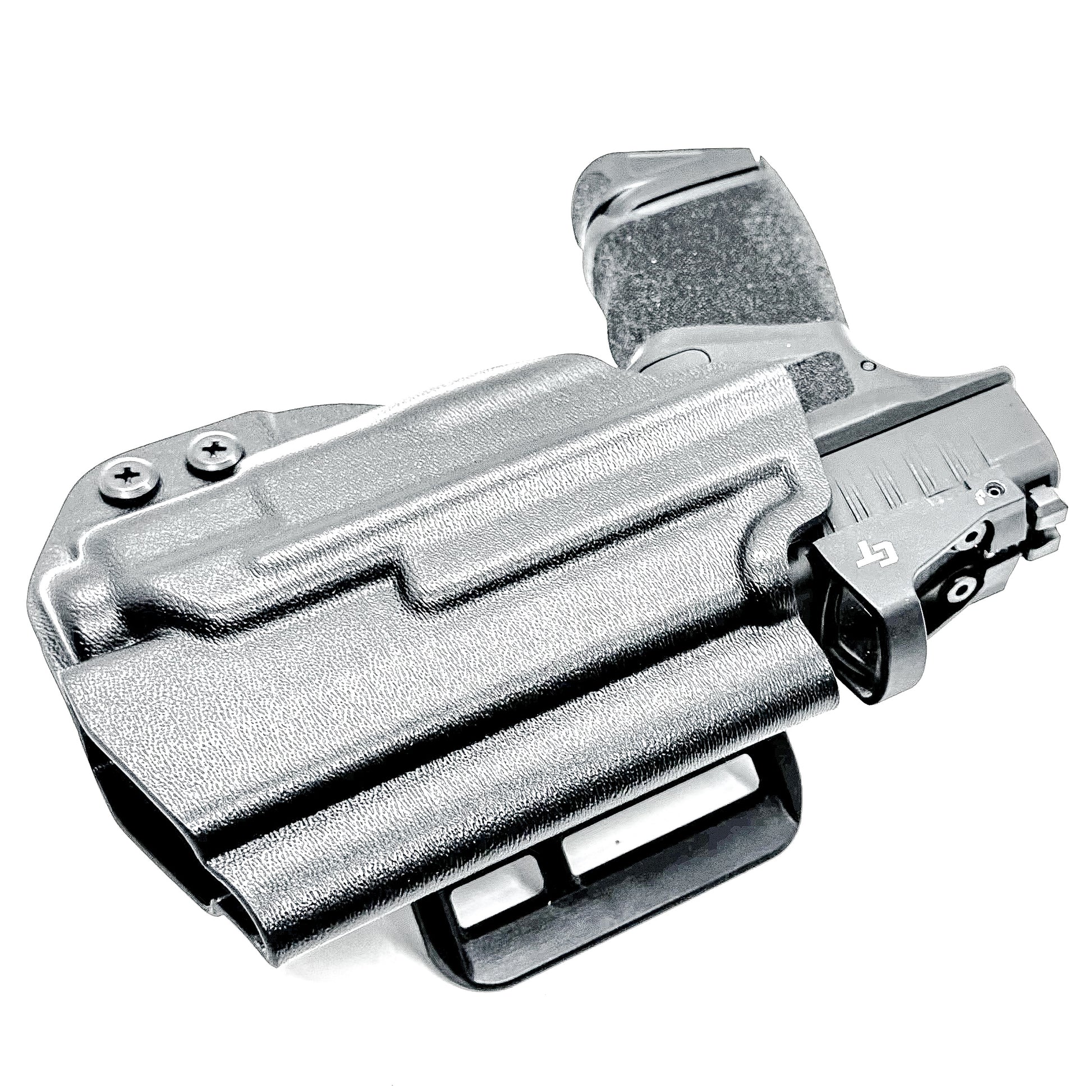 Outside Waistband Kydex Holster for the Springfield Hellcat Micro Compact  & Streamlight TLR-8 Sub from Four Brothers Holsters.