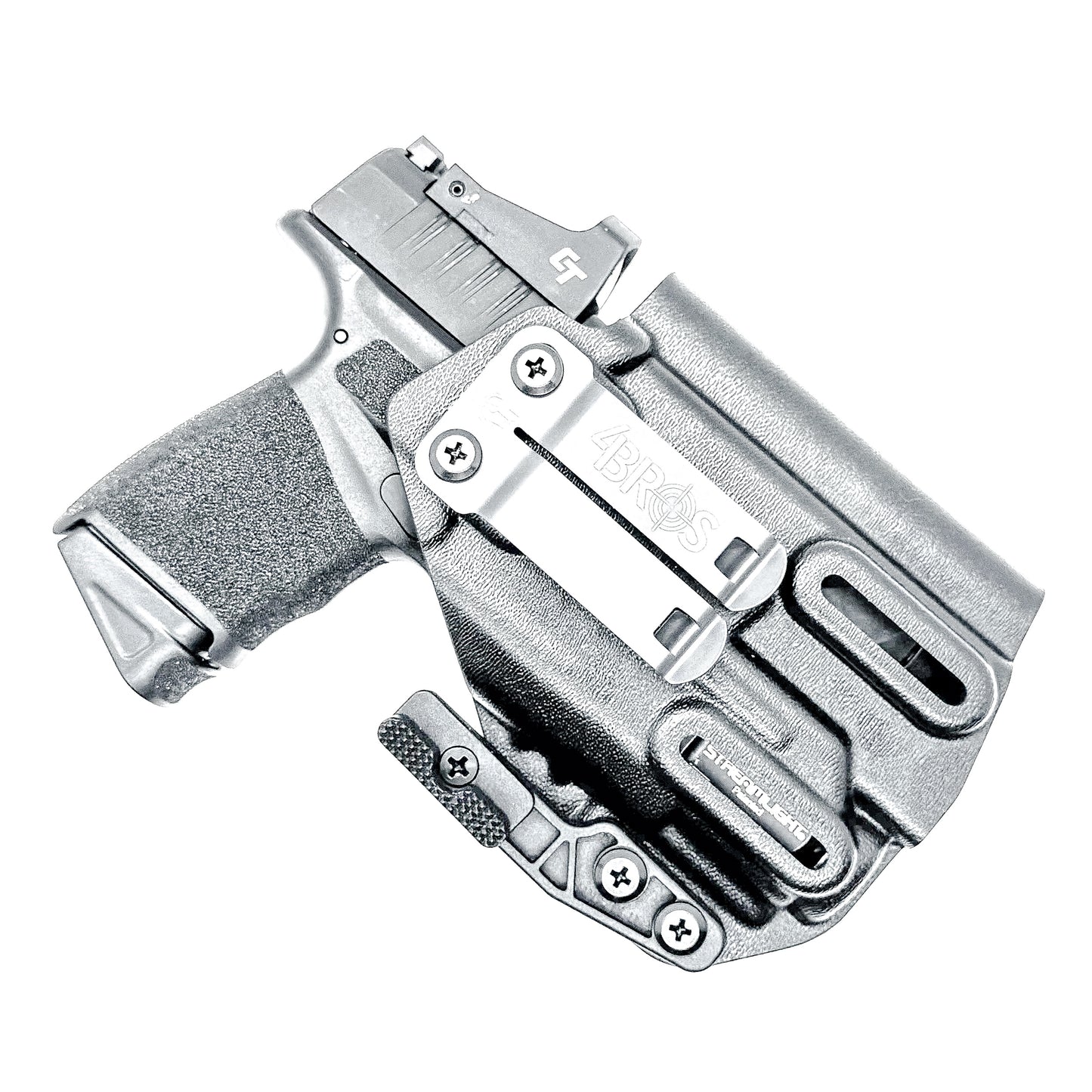 Inside Waistband Kydex Holster for the Springfield Hellcat Micro Compact  & Streamlight TLR-8 Sub from Four Brothers Holsters.