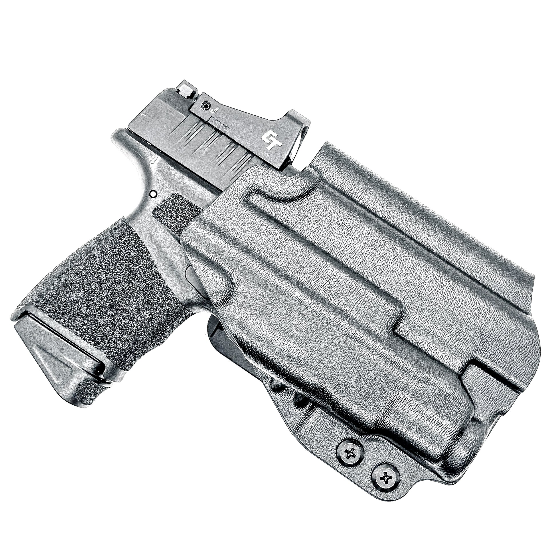 Springfield Hellcat OWB Outside Waistband holster for TLR-7 Sub 1913OS, TLR-7 X Sub & HL-X Sub. Fits Hellcat 9mm & .380 with adjustable retention.