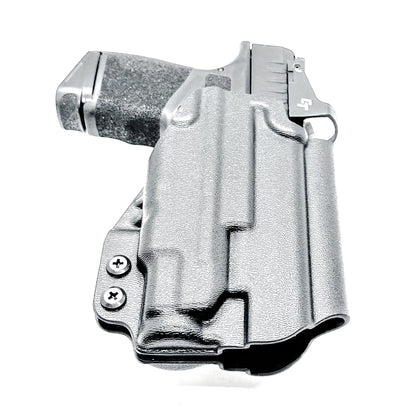 Springfield Hellcat OWB Outside Waistband holster for TLR-7 Sub 1913OS, TLR-7 X Sub & HL-X Sub. Fits Hellcat 9mm & .380 with adjustable retention.