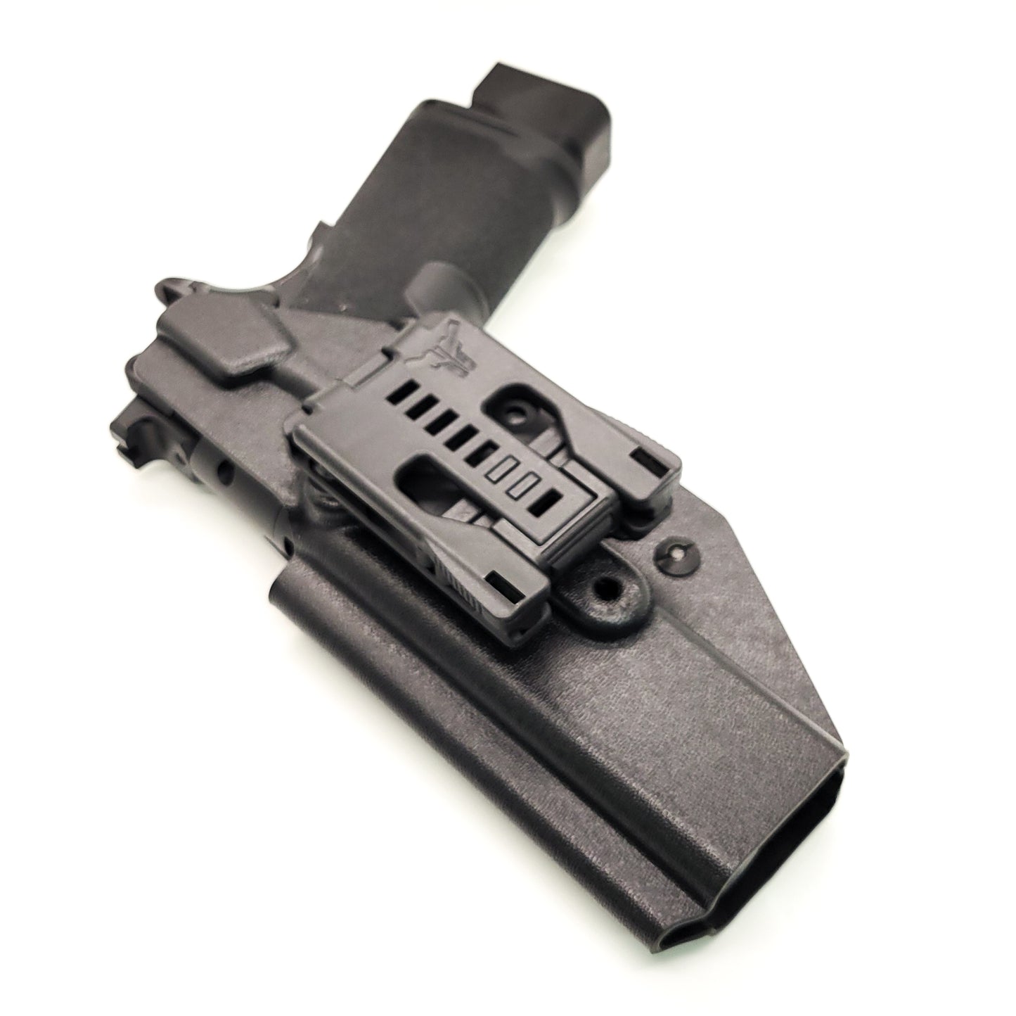 For the best Outside Waistband kydex Holster designed to fit the Springfield Armory 1911 DS Prodigy 5" & 4.25" with or without a red dot sight mounted to the pistol, shop to Four Brothers Holsters.  Full sweat guard, adjustable retention, minimal material, & smooth for reduced printing. Proudly made in the USA 