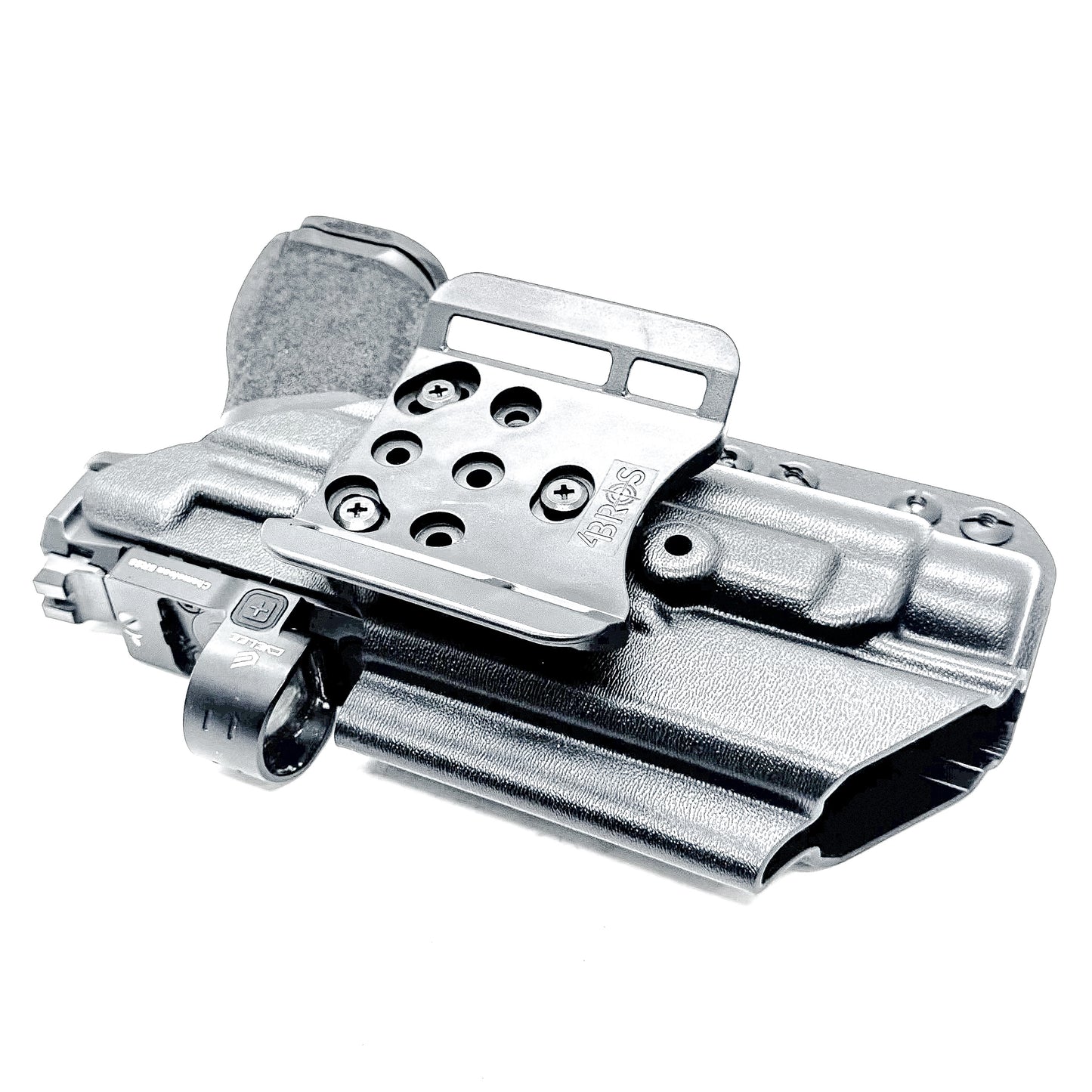 Black Outside Waistband OWB Kydex Holster for the Springfield Armory Echelon 4.0C with the Streamlight TLR-1 or TLR-1 HL from Four Brothers Holsters with 4BROS 1.5" Belt Slide.