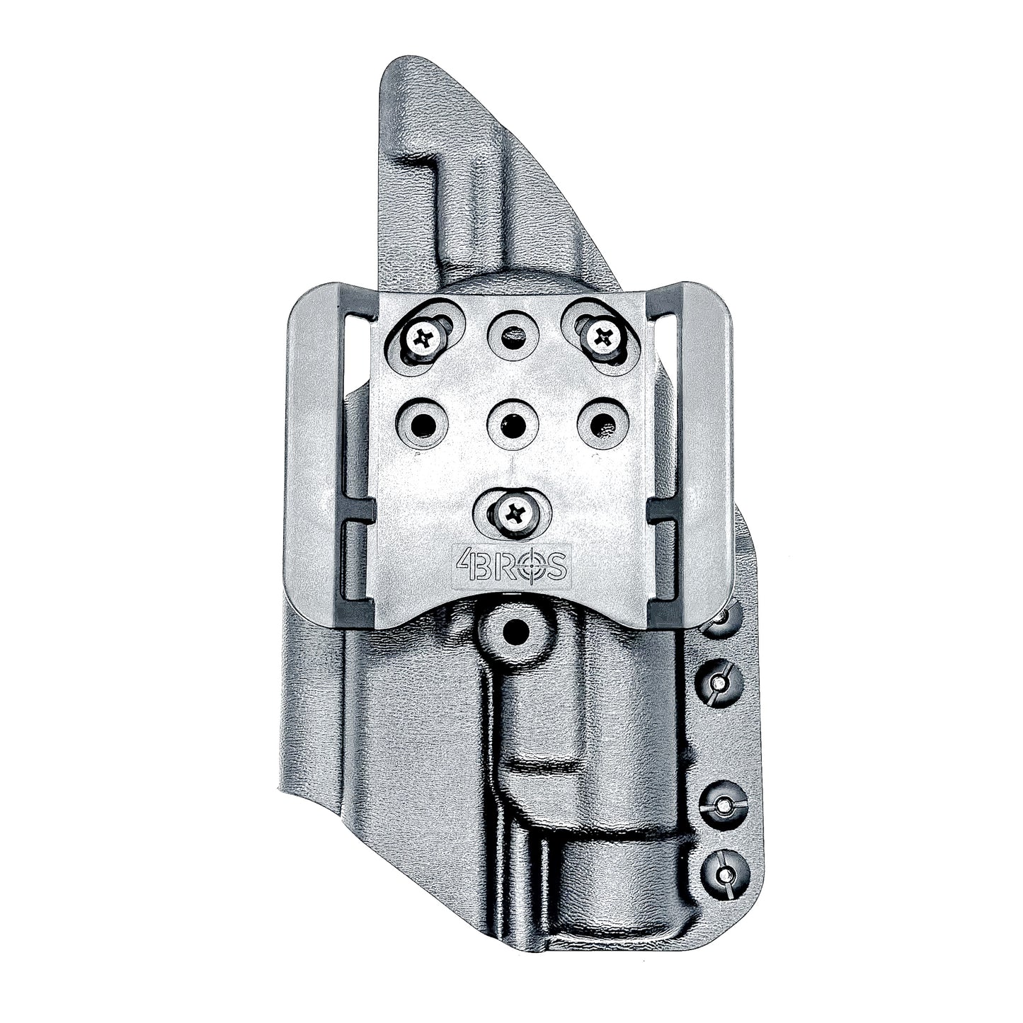 Black Outside Waistband OWB Kydex Holster for the Springfield Armory Echelon 4.0C with the Streamlight TLR-1 or TLR-1 HL from Four Brothers Holsters with 4BROS 1.5" Belt Slide.