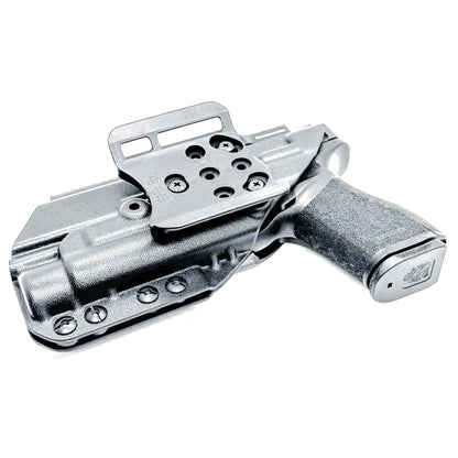 Black Outside Waistband OWB Kydex Holster for the Springfield Armory Echelon 4.0C with the Streamlight TLR-1 or TLR-1 HL from Four Brothers Holsters with 4BROS 1.5" Belt Slide.