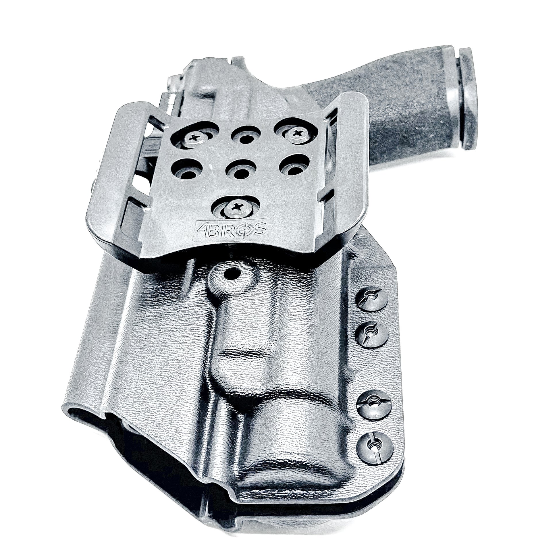 Black Outside Waistband OWB Kydex Holster for the Springfield Armory Echelon 4.0C with the Streamlight TLR-1 or TLR-1 HL from Four Brothers Holsters with 4BROS 1.5" Belt Slide.