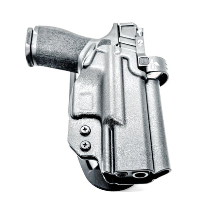 Springfield Echelon 4.0C and 4.0F light-duty & competition OWB holster for USPSA, 3-Gun, and Steel Challenge. Adjustable retention and durable .093” material