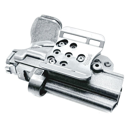 Black OWB Outside Waistband Holster for the Springfield Armory Echelon 4.0C Pistol with the 4BROS 1.5" Belt Slide.