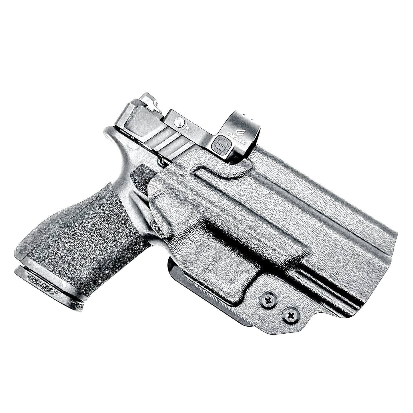 Black OWB Outside Waistband Holster for the Springfield Armory Echelon 4.0C Pistol with the 4BROS 1.5" Belt Slide.