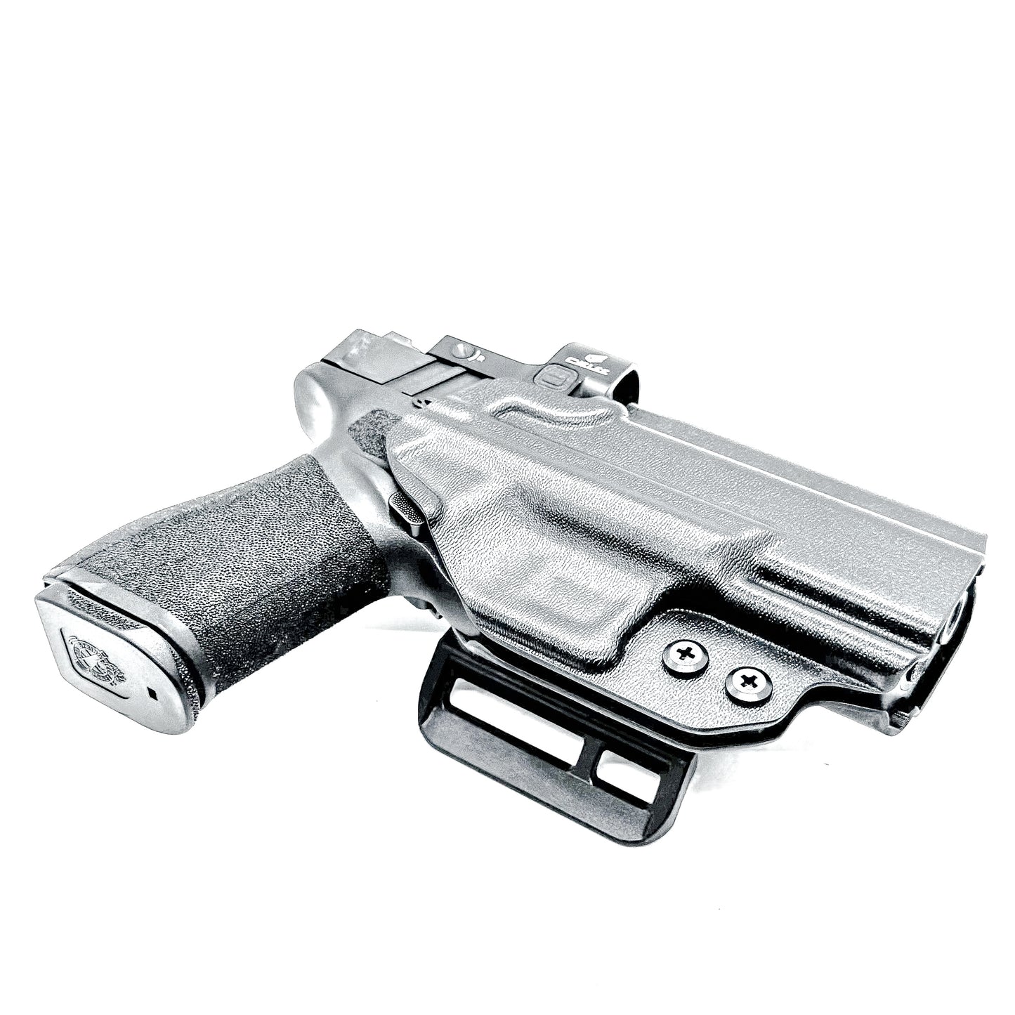 Black OWB Outside Waistband Holster for the Springfield Armory Echelon 4.0C Pistol with the 4BROS 1.5" Belt Slide.