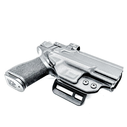 Black OWB Outside Waistband Holster for the Springfield Armory Echelon 4.0C Pistol with the 4BROS 1.5" Belt Slide.