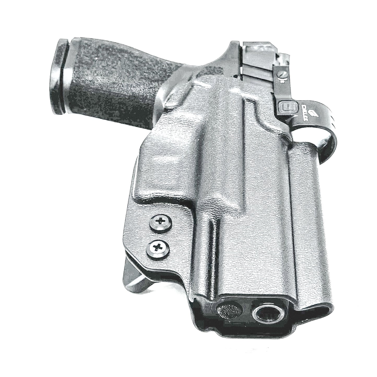 Black OWB Outside Waistband Holster for the Springfield Armory Echelon 4.0C Pistol with the 4BROS 1.5" Belt Slide.