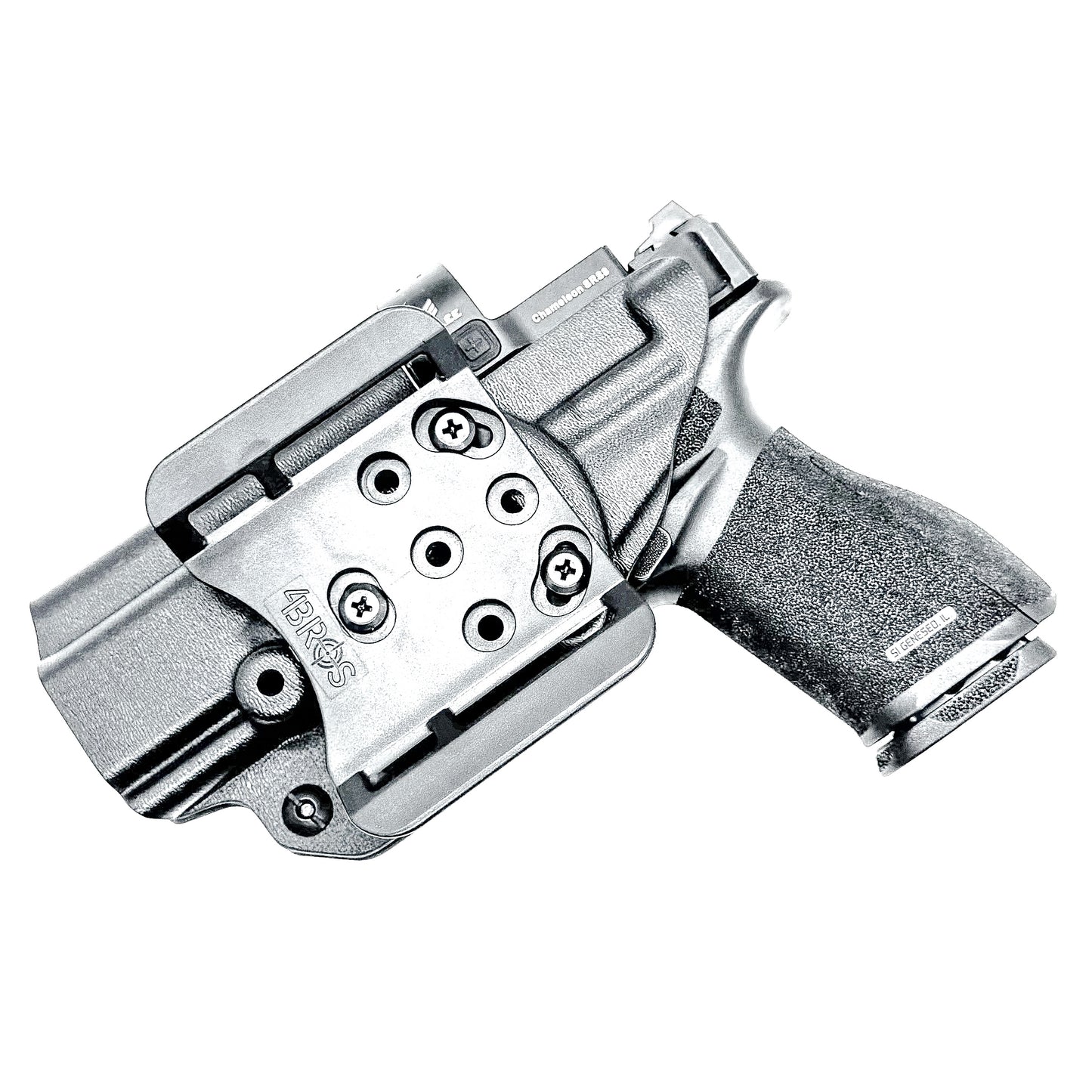 Black OWB Outside Waistband Holster for the Springfield Armory Echelon 4.0C Pistol with the 4BROS 1.5" Belt Slide.