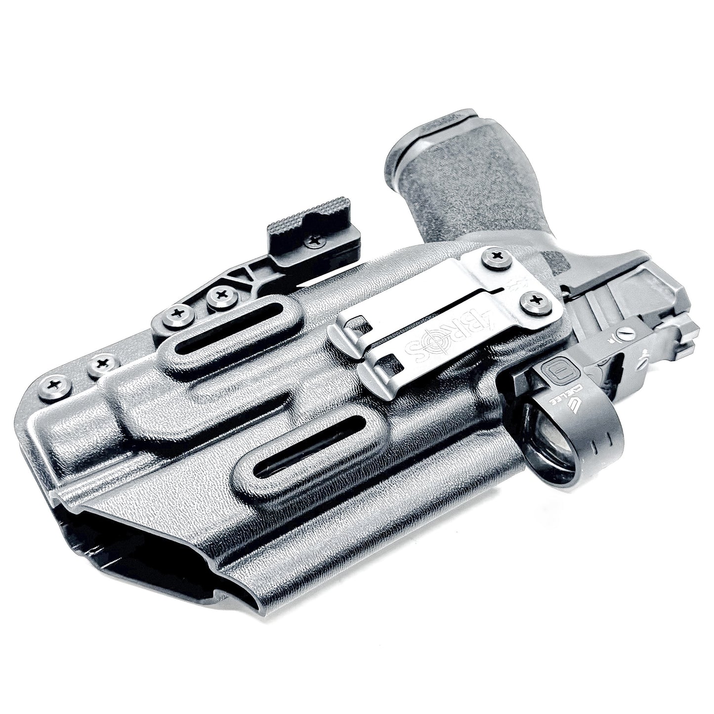 Springfield Echelon 4.0C IWB holster with Streamlight TLR-1 HL, black Kydex construction with DCC Monoblock and modwing.