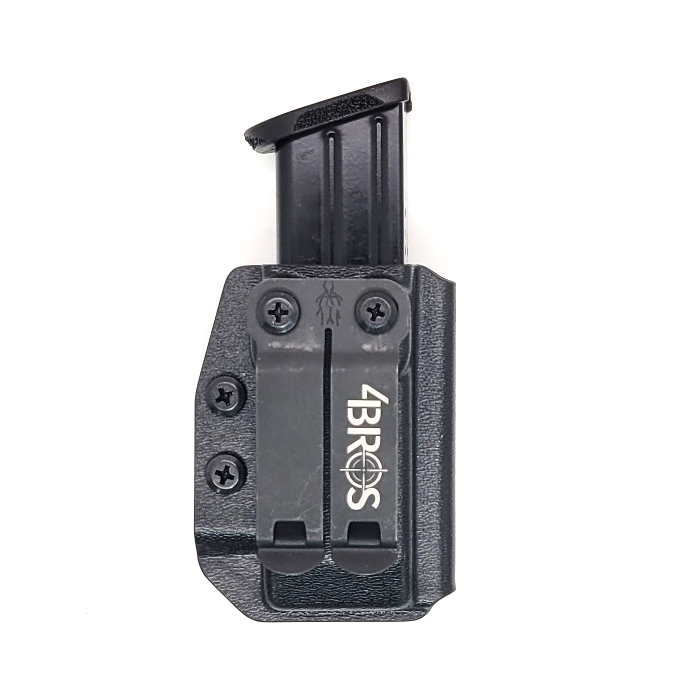 For the best, highest quality, most comfortable Inside Waistband IWB AIWB magazine carrier, holster, or pouch for the Springfield Armory Echelon Magazines, shop Four Brothers Holsters. Adjustable cant and adjustable ride height, bullets forward or back. 4BROS, Made in the USA