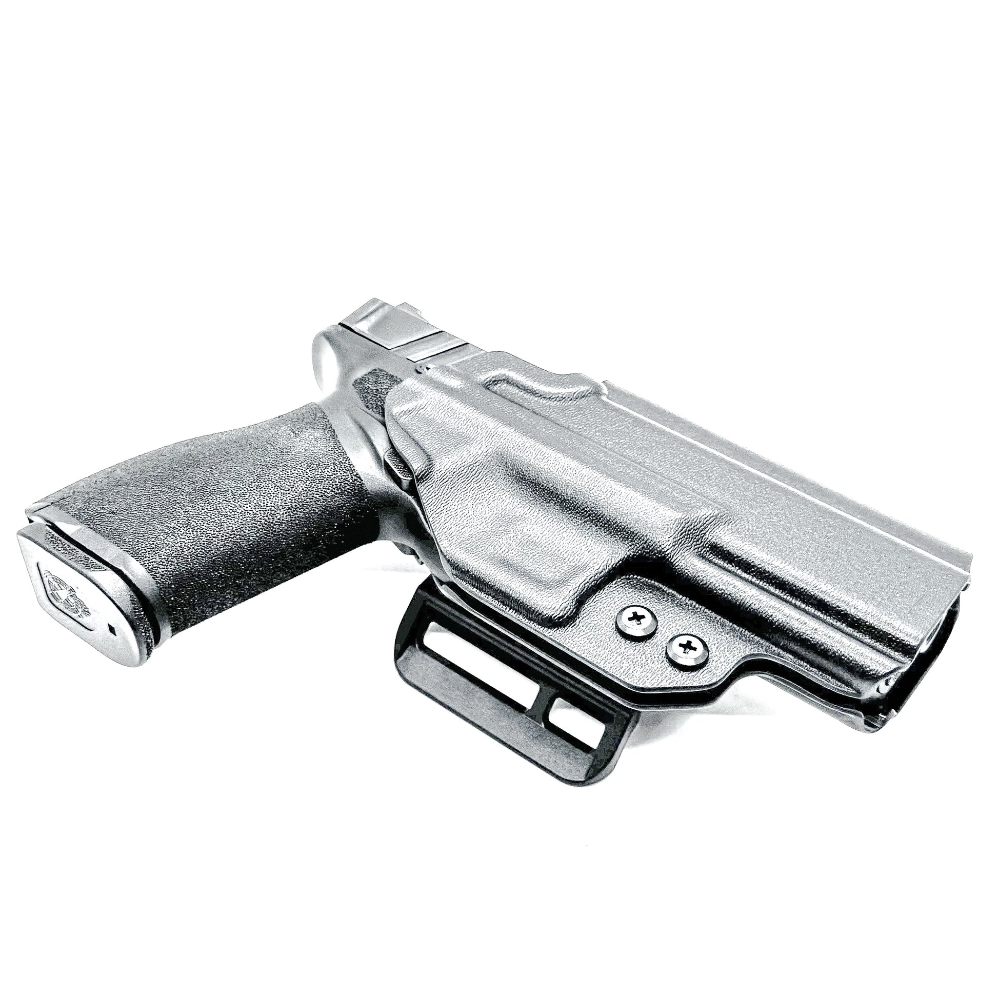 Outside the Waistband (OWB) Holster designed for the Springfield Armory Echelon in black with the 4BROS 1.5" Belt Slide.
