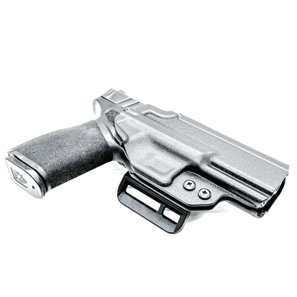 Outside the Waistband (OWB) Holster designed for the Springfield Armory Echelon in black with the 4BROS 1.5" Belt Slide.