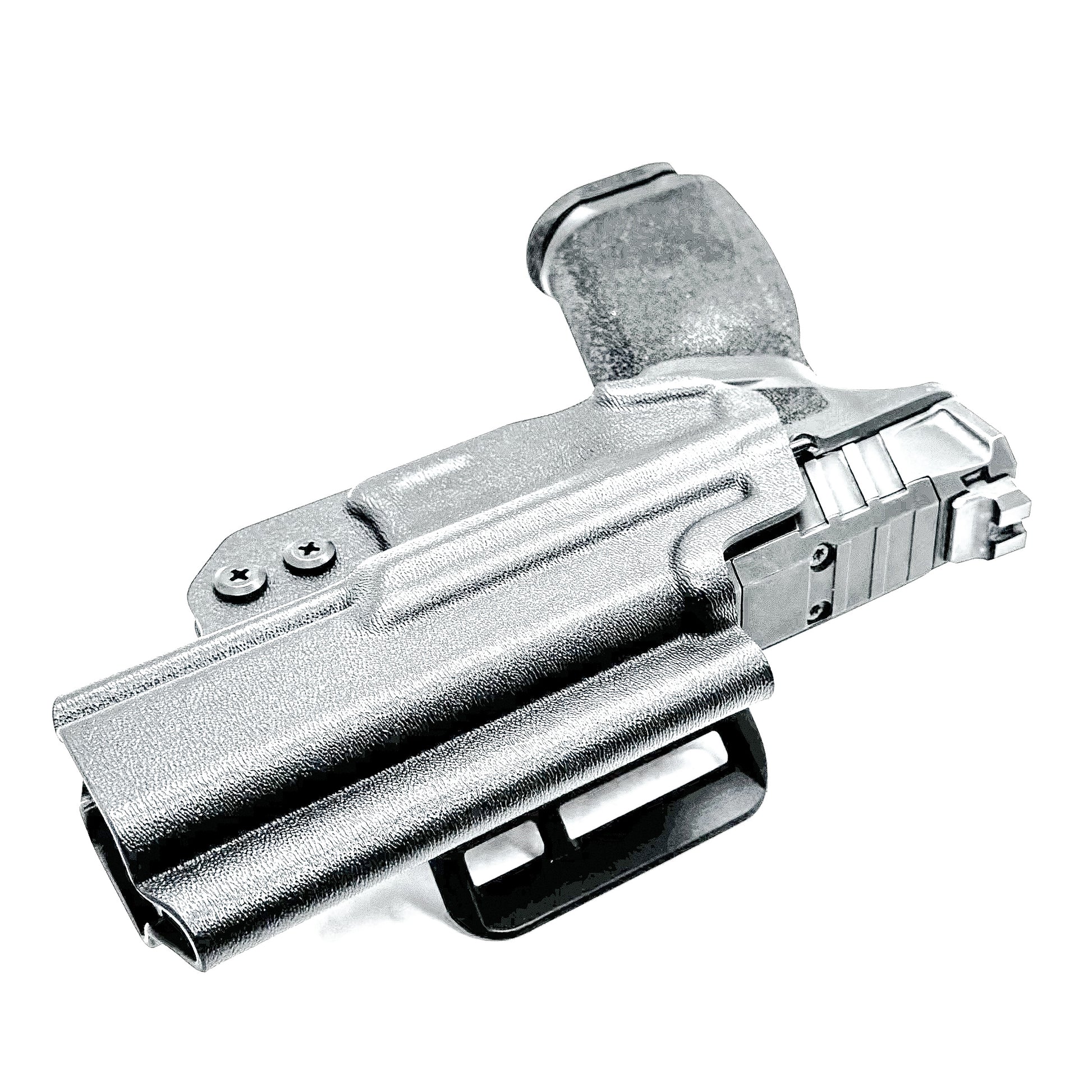 Outside the Waistband (OWB) Holster designed for the Springfield Armory Echelon in black with the 4BROS 1.5" Belt Slide.