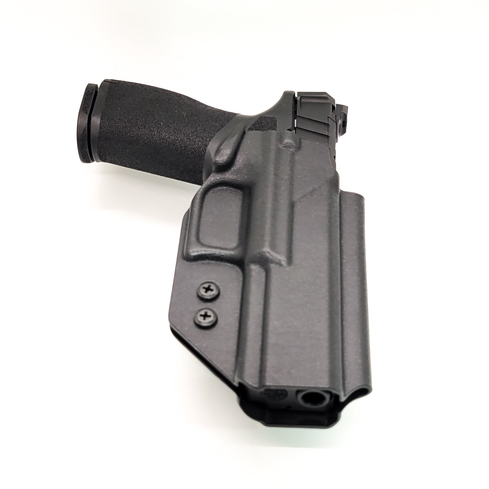 For the best, highest quality, Kydex OWB Outside Waistband Holster designed to fit the Springfield Armory Echelon, shop Four Brothers Holters. Cleared for a red dot sight mounted to the pistol. Full sweat guard, adjustable retention, minimal material, and smooth edges to reduce printing. Proudly made in the USA.