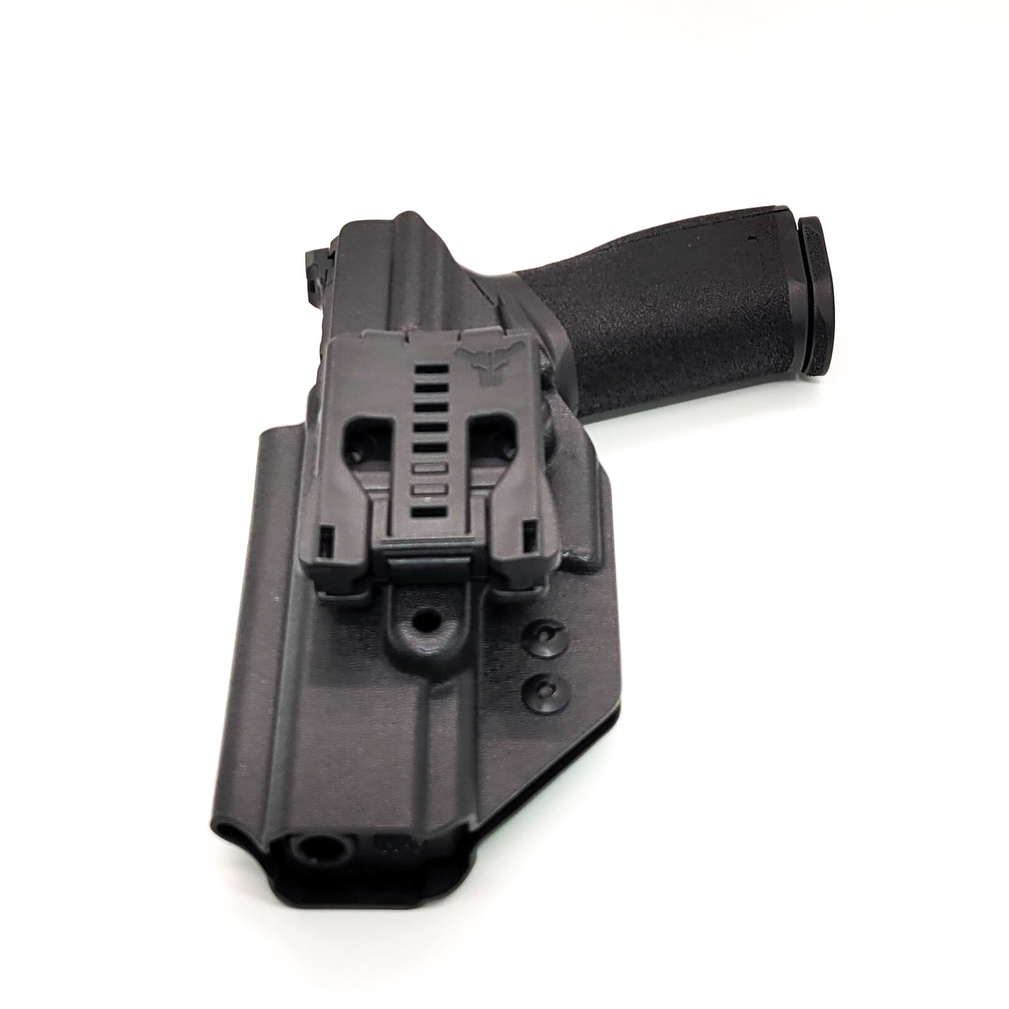 For the best, highest quality, Kydex OWB Outside Waistband Holster designed to fit the Springfield Armory Echelon, shop Four Brothers Holters. Cleared for a red dot sight mounted to the pistol. Full sweat guard, adjustable retention, minimal material, and smooth edges to reduce printing. Proudly made in the USA.