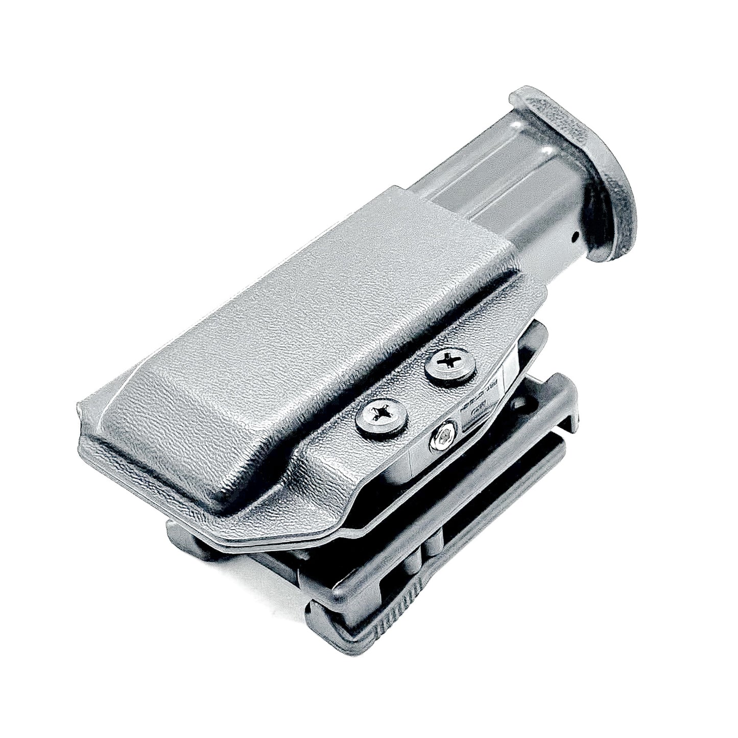 Black Kydex OWB Outside Waistband magazine pouch for Springfield Armory Echelon from Four Brothers 4BROS Holsters.