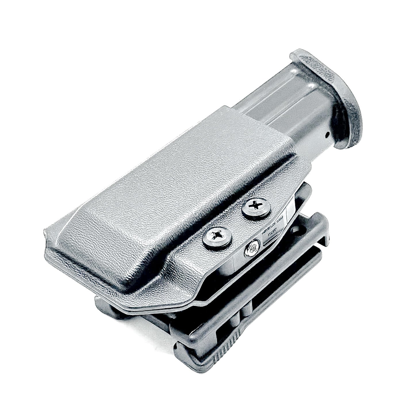 Black Kydex OWB Outside Waistband magazine pouch for Springfield Armory Echelon from Four Brothers 4BROS Holsters.