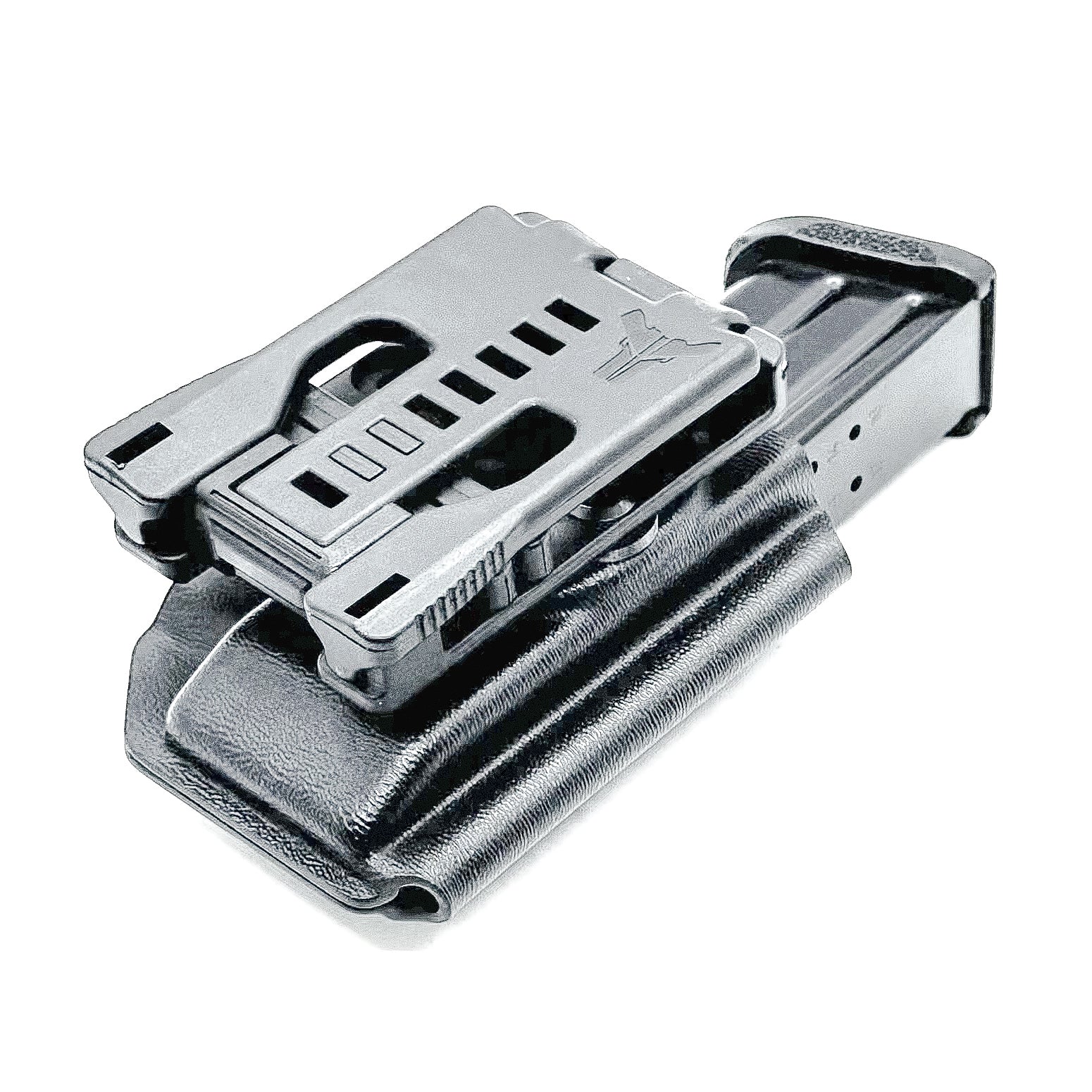 Black Kydex OWB Outside Waistband magazine pouch for Springfield Armory Echelon from Four Brothers 4BROS Holsters.