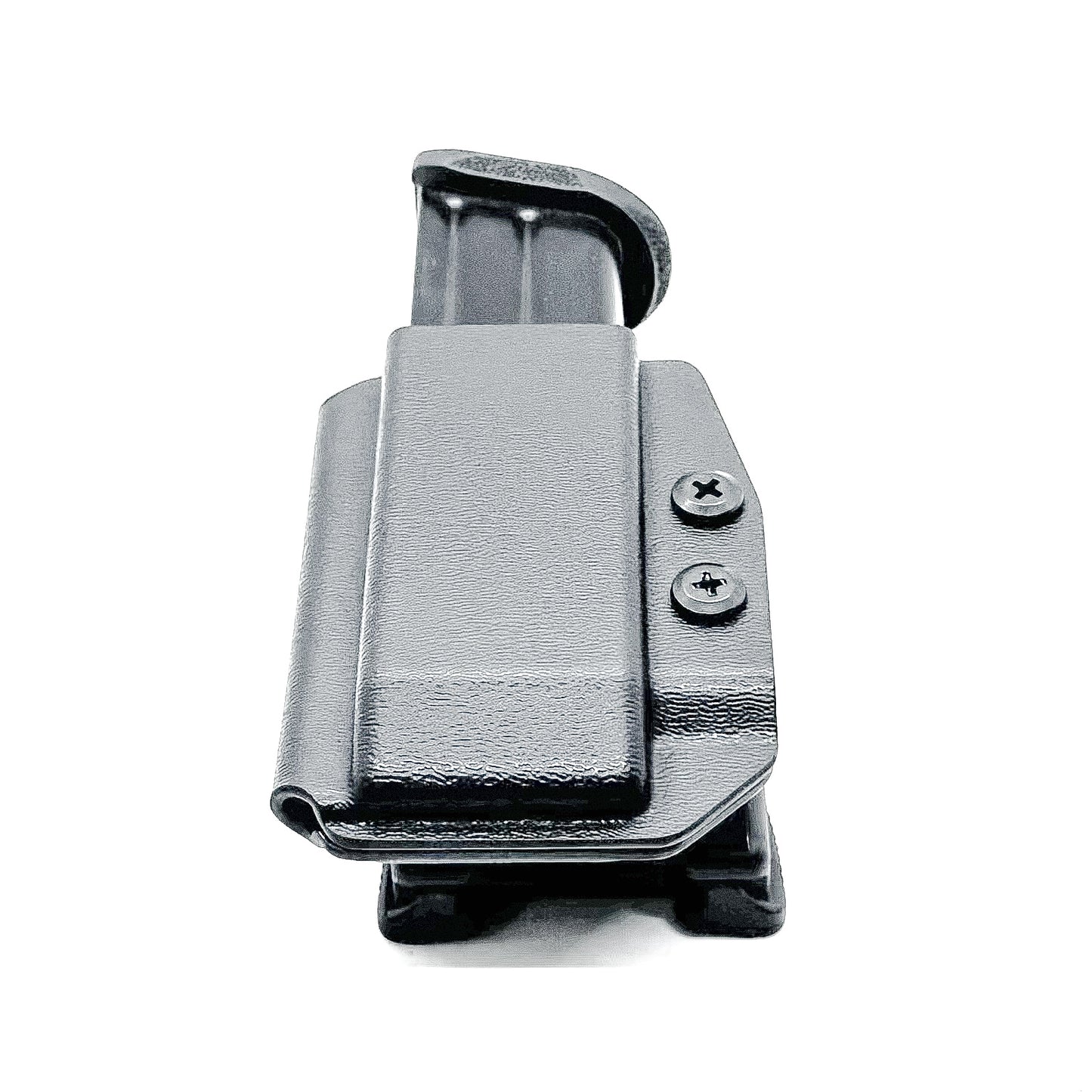 Black Kydex OWB Outside Waistband magazine pouch for Springfield Armory Echelon from Four Brothers 4BROS Holsters.