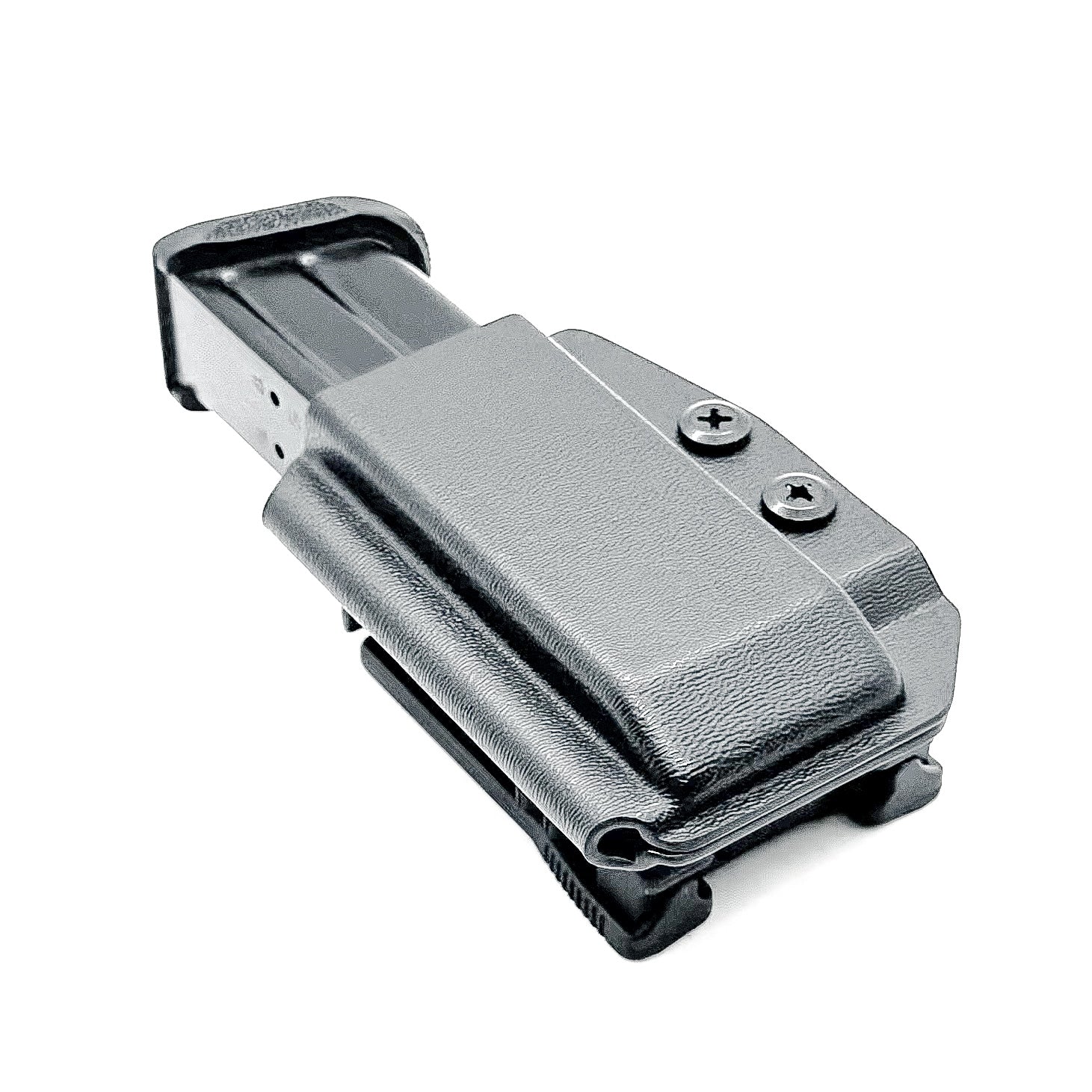 Black Kydex OWB Outside Waistband magazine pouch for Springfield Armory Echelon from Four Brothers 4BROS Holsters.
